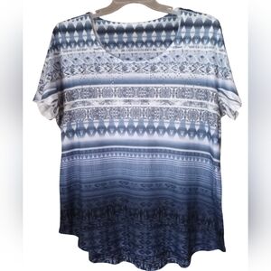 Style & Co. Hi-low Blue Top Size 2X